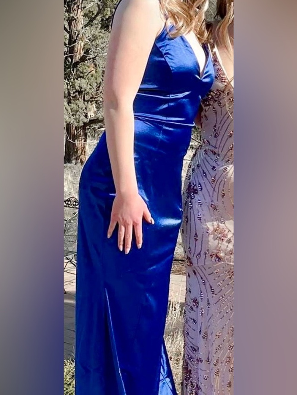 Windsor Royal Blue Satin Gown Homecoming/Prom
